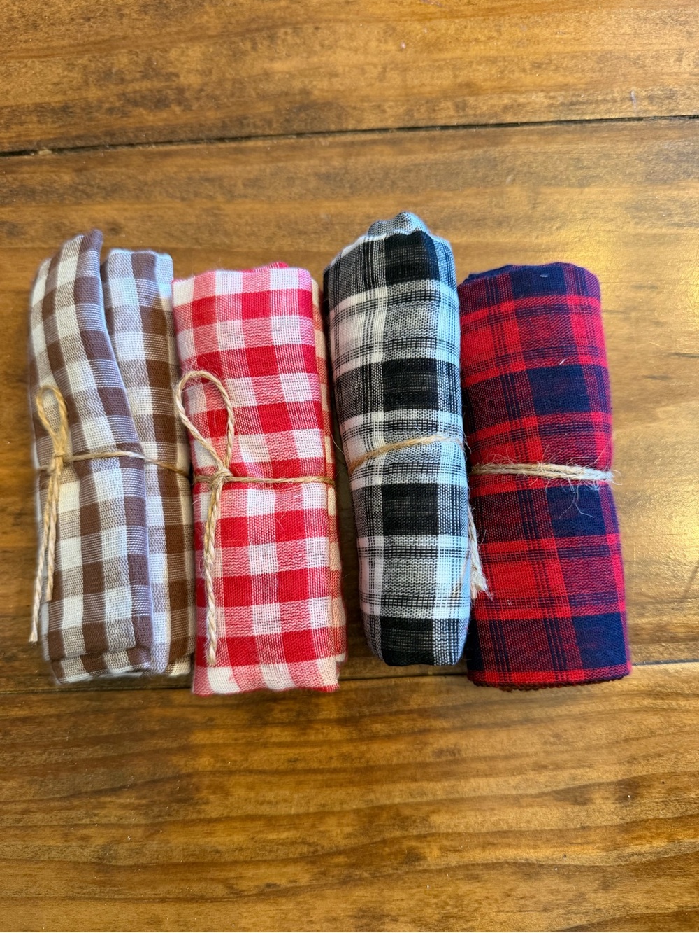 4 bandanas - Red, Black, Brown, Pink Options